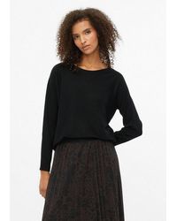 S.oliver - Longpullover Strickpullover Strickpullover Mit U-Boot-Ausschnitt Im Relaxed Fit - Lyst