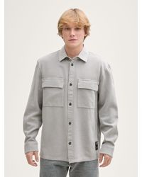 Tom Tailor - Langarmhemd Twill Overshirt aus Baumwolle - Lyst