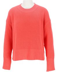 halsüberkopf Accessoires - Rundhalspullover Pullover Ärmelschlitz, mit Akzentstreifen am Rücken - Lyst