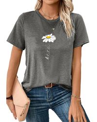 PYL - Kurzarmshirt St. Patricks Tag Casual T-Shirt mit Kleeblatt Print Tee - Lyst
