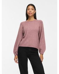 Vila - Strickpullover Visapna O-Neck L/S Knit Top/Pb/1 Mit Rundhalsausschnitt, Aus Strick, Regular Fit - Lyst
