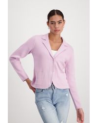 Monari - Strickjacke Blazer, lavender rose - Lyst