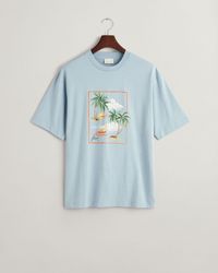 GANT - Hawaiian Print T-Shirt - Lyst