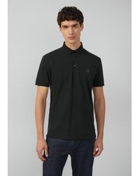 S.oliver - S.Oliver BLACK Kurzarmshirt Piqué-Poloshirt aus Baumwollstretch mit Label-Patch Logo - Lyst
