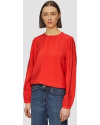 S.oliver - Langarmbluse Bluse mit Puffärmeln im O-Shape - Lyst