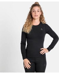 Odlo - Funktionsshirt Bl Top Crew Neck L/S-Active Warm Mit Rundhalsausschnitt, Langärmlig, Schnell Trocknend, Atmungsaktiv - Lyst
