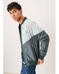 QS - Allwetterjacke Bomberjacke mit Colourblocking Label-Patch - Lyst