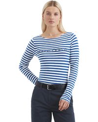 Marc O' Polo - Langarmshirt mit kontrastfarbenem Logo-Print auf der Brust - Lyst