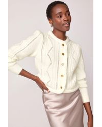 Next - Strickjacke mit Muster und goldfarbenen Knöpfen (1-tlg) - Lyst