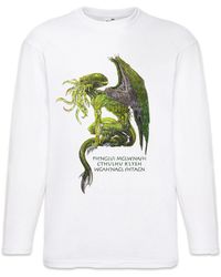 Urban Backwoods - Langarmshirt Cthulhu X Langarm T-Shirt Call Horror Arkham H. P. Lovecraft (1-tlg) - Lyst