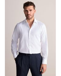 Next - Langarmhemd Signature Hemd 100 % Baumwolle mit Haifischkragen (1-tlg) - Lyst
