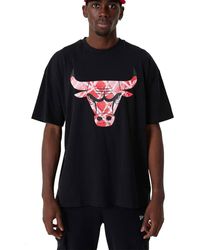 KTZ - NBA Infill Logo Chicago Bulls T- Shirt schwarz (1-tlg) - Lyst