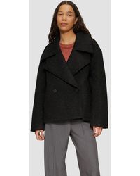 QS - Funktionsjacke Outdoor-Jacke Oversized Cabanjacke Aus Bouclé - Lyst
