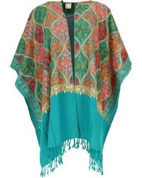 Guru-Shop - Langjacke Bestickter Ponchoschal, Poncho, Cape Schal -.. - Lyst