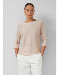 S.oliver - 3/4 Arm-Pullover Strickpullover Leichter Feinstrickpullover Mit Glitzergarn - Lyst