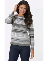 Sieh an! - Strickpullover Jacquard-Pullover - Lyst