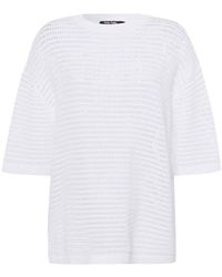 MARC AUREL - Kurzarmshirt Strick white - Lyst