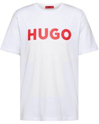 HUGO - T-Shirt - Dulivio, Rundhals, Kurzarm, Logo - Lyst