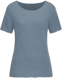 Lascana - Rundhalsshirt mit feiner Glitzereinfassung aus weichem Viskose-Feinstrick - Lyst
