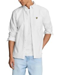 Lyle & Scott - Langarmhemd , 100% Baumwolle, Mit Button Down Kragen - Lyst