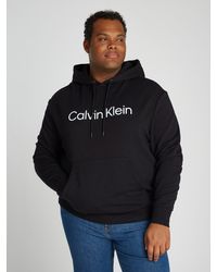 Calvin Klein - Kapuzensweatshirt BT_DOUBLE FLOCK LOGO HOODIE mit Markenlabel - Lyst