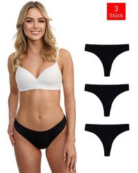 Tazzio - String 3Er-Pack Damen Tanga F933 (Packung, 3-St. 3Er-Pack) Ripp-Struktur Für Angenehmen Tragekomfort - Lyst