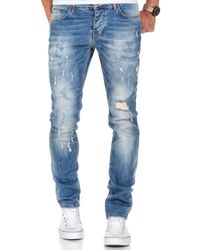 Amaci&Sons - FRESNO Fit Jeans Destroyed Regular Slim Denim Basic Hose - Lyst