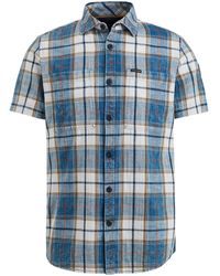 PME LEGEND - T- Short Sleeve Shirt Indigo Yarndyed - Lyst
