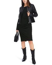Marc Cain - Midikleid Purpel Rain Premium mode Kleid mit Wickeleffekt - Lyst