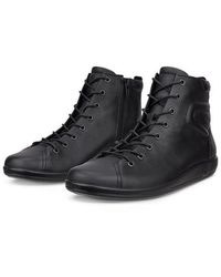 Ecco - Soft 2.0 Schnürboots Casual-Boots, Stiefelette, High Top-Sneaker Mit Reißverschluss - Lyst
