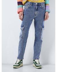 Noisy May - Slim-fit- Cargo Jeans Regular Denim Hose NMMONI 6814 in Blau - Lyst