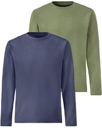 John Devin - Langarmshirt (Packung, 2-tlg., 2er-Pack) in hochwertiger slub-yarn Qualität - Lyst