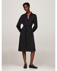 Tommy Hilfiger - Hemdblusenkleid FLUID VISCOSE SHIRT DRESS fließende Viskose Qualität - Lyst