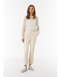 comma casual identity - 7/8- Hose mit Flared Leg in Lederoptik - Lyst