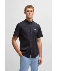 BOSS - Kurzarmhemd B_MOTION_S mit Logoschriftzug auf der Brust - Lyst