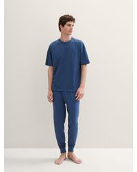Tom Tailor - Pyjamaoberteil T-Shirt in Melange-Optik - Lyst