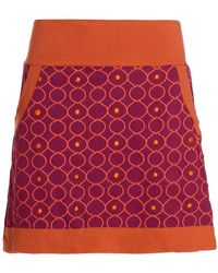 Vishes - Minirock A-Line Baumwolle Kreise elastischer Bund - Lyst