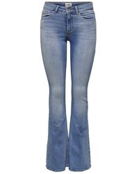 ONLY - Skinny-fit-Jeans ONLBLUSH MID FLARED DNM TAI467 NOOS - Lyst