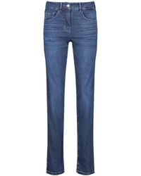 Gerry Weber - 5-Pocket-Jeans SOLINE BEST4ME SLIM FIT von dark blue denim mit use 36K - Lyst