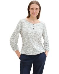 Tom Tailor - Langarmshirt mit All-Over Print - Lyst
