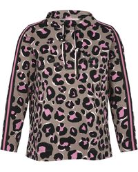 FRAPP - Sweatshirt (1-tlg) mit modernem Leo-Print - Lyst