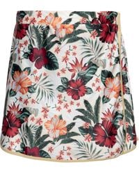 Queen Kerosin - A-Linien-Rock Flower mit blumigen Allover-Print - Lyst