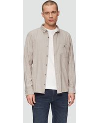S.oliver - Langarmhemd Regular Fit: Strukturiertes Hemd mit Button-Down-Kragen - Lyst
