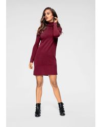 ONLY Strickkleid »JESSIE« mit Rollkragen - Rot