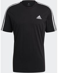 adidas - Kurzarmshirt M 3S SJ T,BLACK/WHITE weiss-schwarz-pink - Lyst