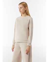 Comma, - Sweatshirt Basic (1-tlg) langarm, runder Ausschnitt, Regular Fit, Modal-Mix - Lyst