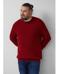 S.oliver - Longpullover Strickpullover Strukturmix-Pullover Aus Reiner Baumwolle - Lyst