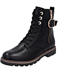 Remonte - Schnürstiefelette Schnürboots, Casual-Stiefelette, Blockabsatz, Mit Großer Zierschließe - Lyst