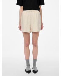 Pieces - PCVINSTY HW LINEN SHORTS NOOS BC - Lyst