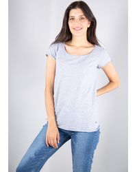 PLEASE FASHION - Jeans T-Shirt M00A mit Please Metal-Label und leicht angeschnittenen Saumabschlüssen - Lyst